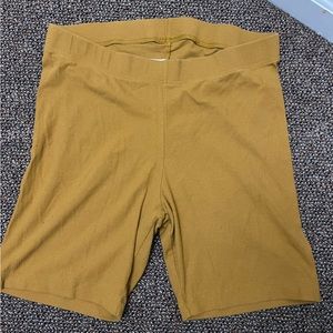 Mustard Yellow old navy biker shorts